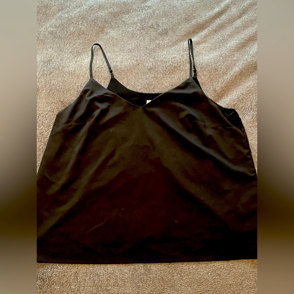 Black Cropped Dressy Tank